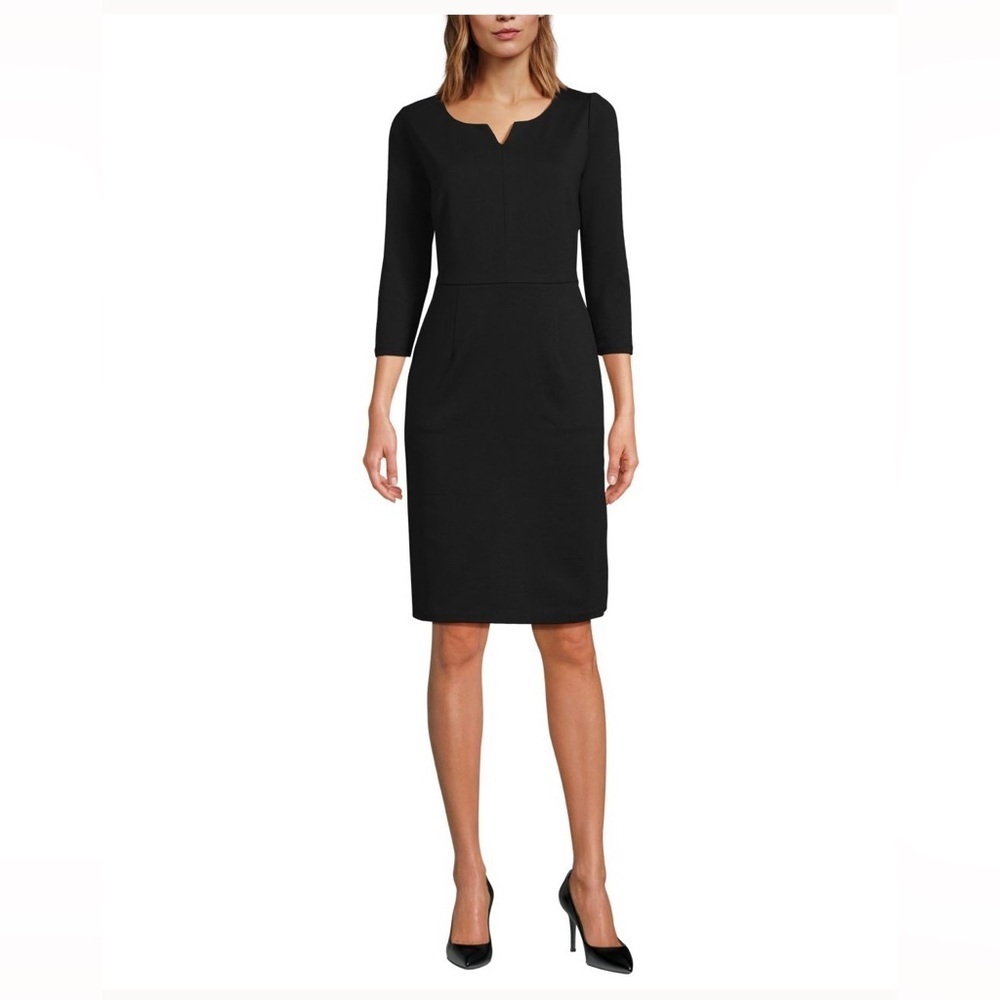 Lands' End Women's Black Long Sleeve Dress size:8